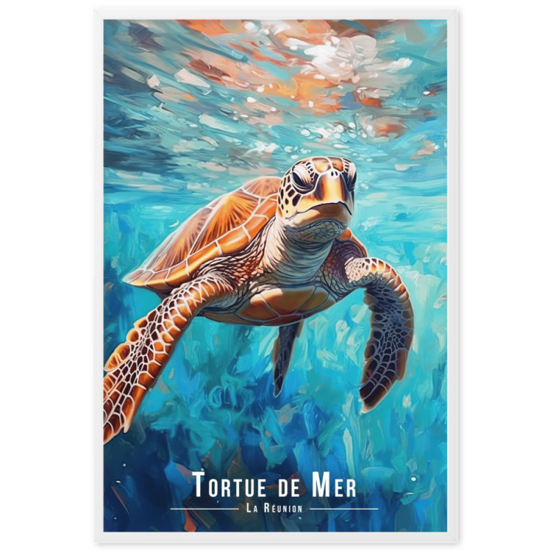 Face a face avec une tortue  61 × 91 cm