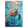Face a face avec une tortue  61 × 91 cm