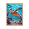 Tortue et vie marine a la reunion  50 × 70 cm