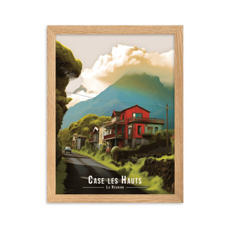En route vers les cirques de la reunion 50 × 70 cm