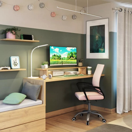 Lampe de bureau LED Mei tactile H.55cm blanc - INSPIRE - 84448766