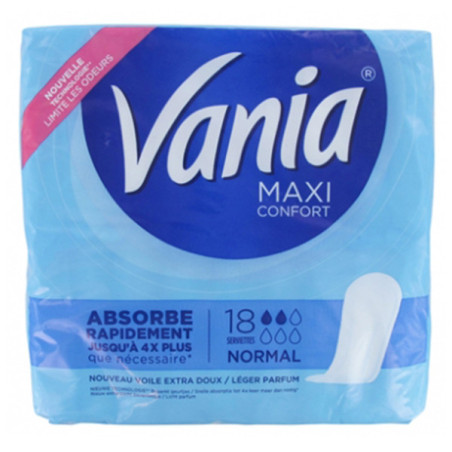 Serviettes hygiéniques Maxi Confort Normal x18 - VANIA -VANSVNORM18