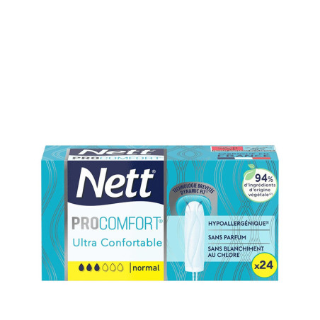 Tampons hygiéniques Procomfort Normal x24 - NETT - NETPRONOR24