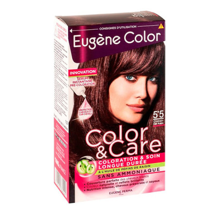 Coloration cheveux N°5.5 Châtain Clair Acajou Color & Care - EUGENE COLOR - 14B00166245