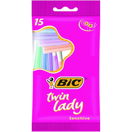 Rasoir jetable Twin Lady Sensitive x15 - BIC - 3BBITR15