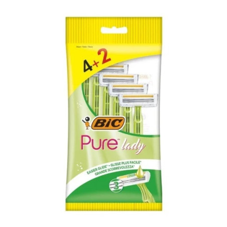 Rasoir jetable Pure 3 Lady x4+2 - BIC - 3BBIPURE3LADY4+2