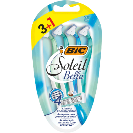 Rasoir jetable Soleil Bella x3+1 - BIC - 3BBI3BELLA3+1