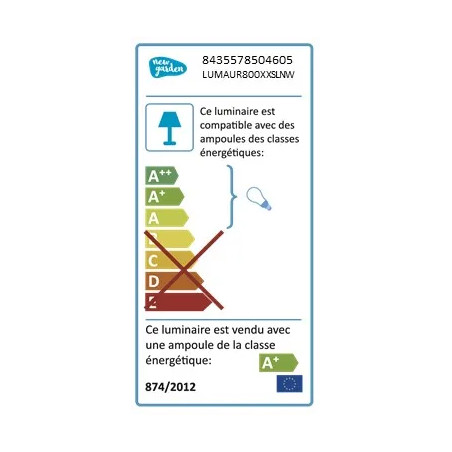 Guirlande solaire et rechargeable 10 ampoules blanc chaud AURORA 8m