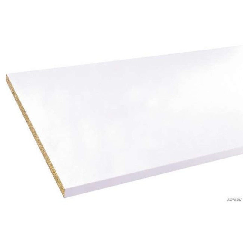 Tablette mélaminé, L.250 x l.50 cm x Ep.18 mm blanc