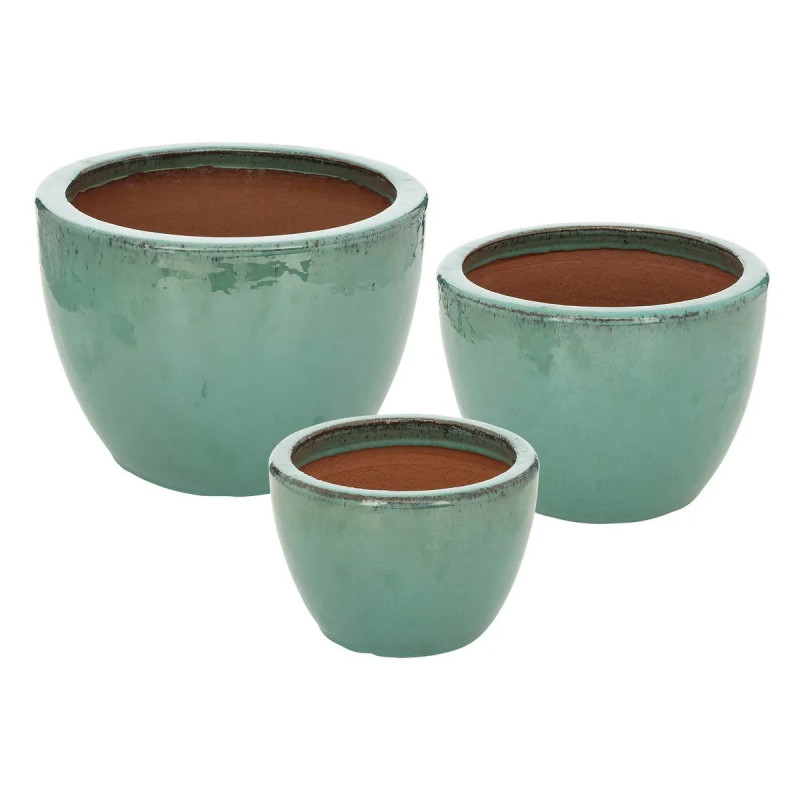 Lot de 3 pots en céramique - 4 coloris disponibles