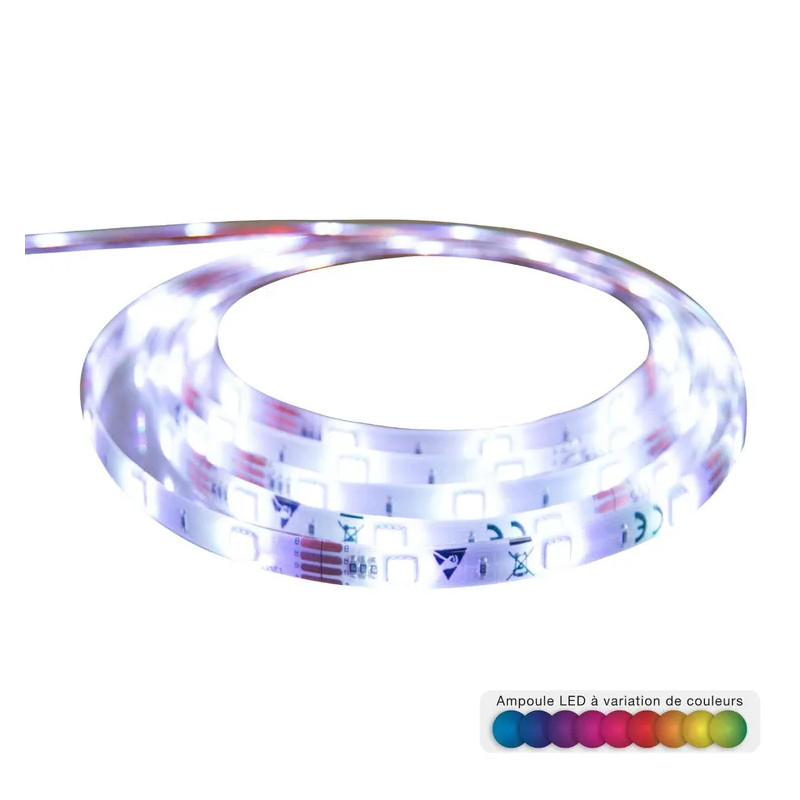 Ruban LED multicolore + télécommande 5M