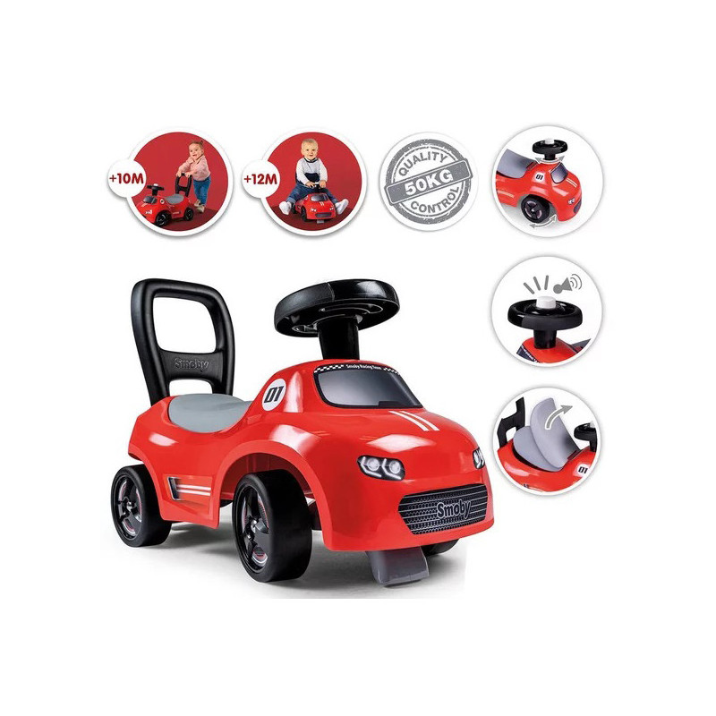 Porteur auto Rouge SMOBY - Dès 1 an