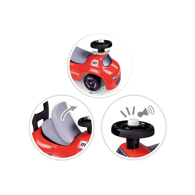 Porteur auto Rouge SMOBY - Dès 1 an