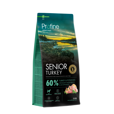 Croquettes pour chien senior dinde et pomme de terre 12kg - PROFINE - 100173074