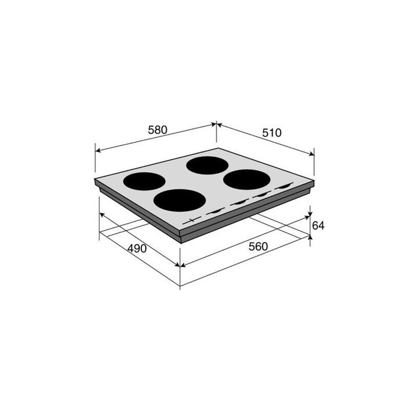 Plaque mixte BRANDT - BPI6414BM