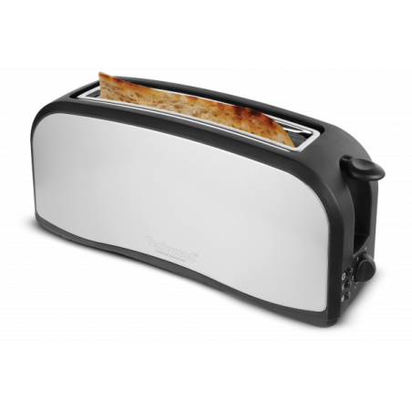 Grille-pain simple fente 1000W Noir/Blanc - TECHWOOD - ROBTGPI1016TECH