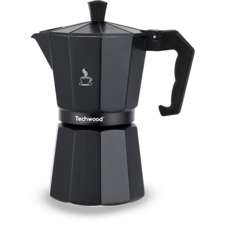 Cafetière italienne Moka 6 tasses Noir - TECHWOOD - CAFTCA006TECH