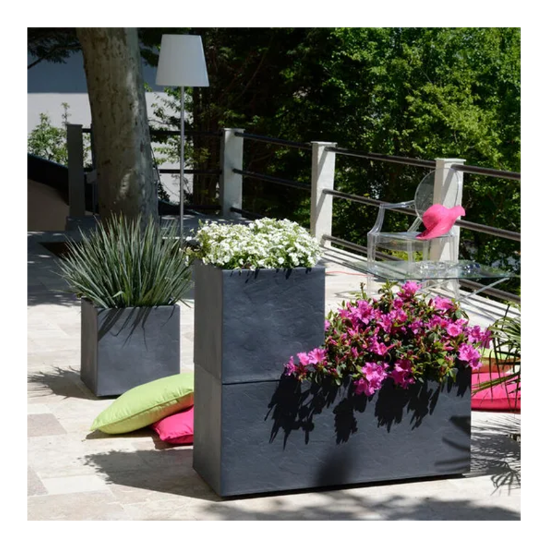 Jardinière Volcania 98L gris anthracite