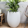Pot plastique ovale 53L blanc cérusé