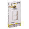 Étagère bois 2 cases mix blanc