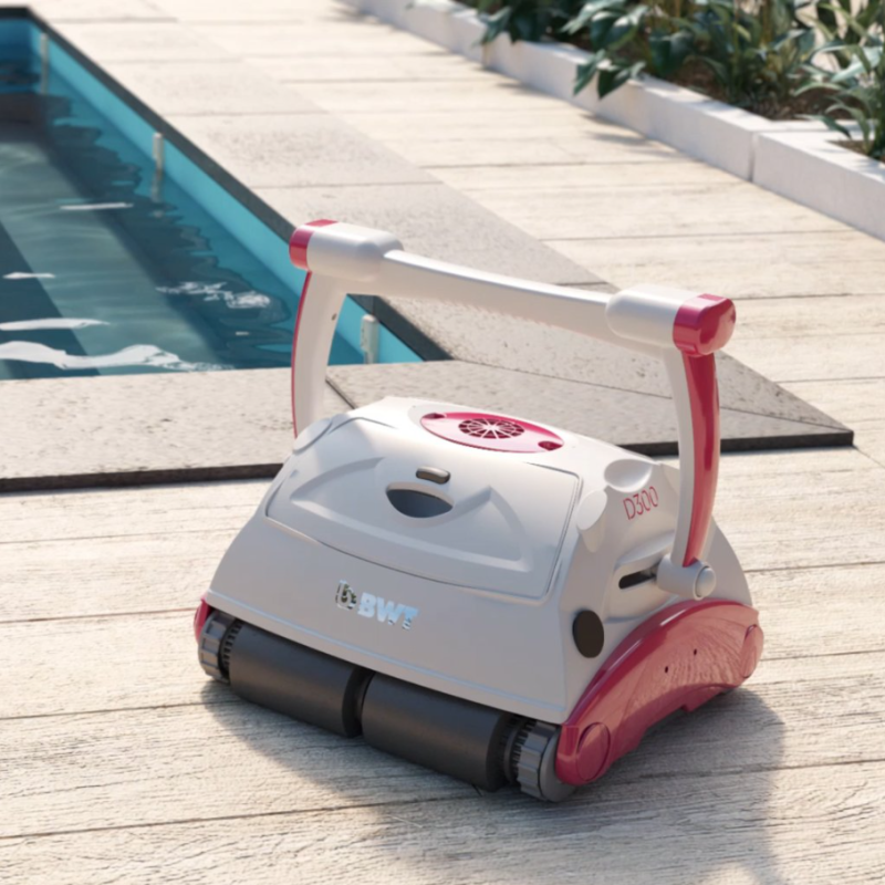 Robot nettoyeur de piscine D300 APP Blanc/Rose