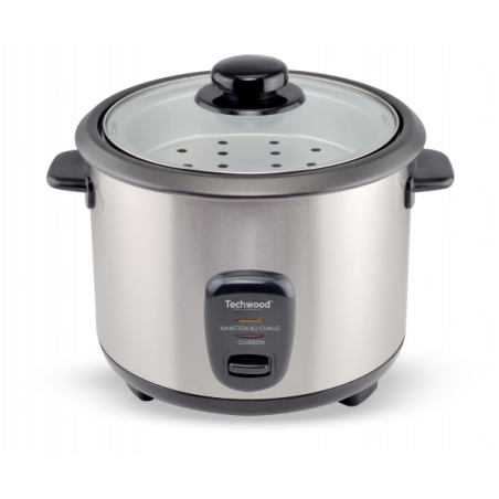Cuiseur riz avec panier vapeur 1.8L Argent - TECHWOOD - CUISTCRV1821TECH
