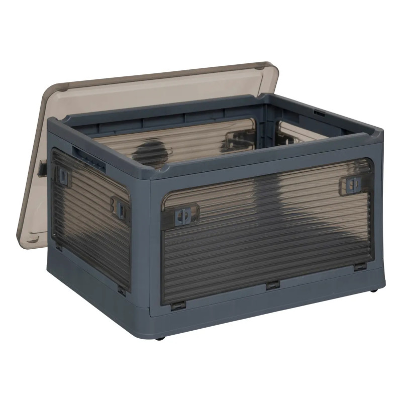 Boîte de rangement pliable en plastique empilable