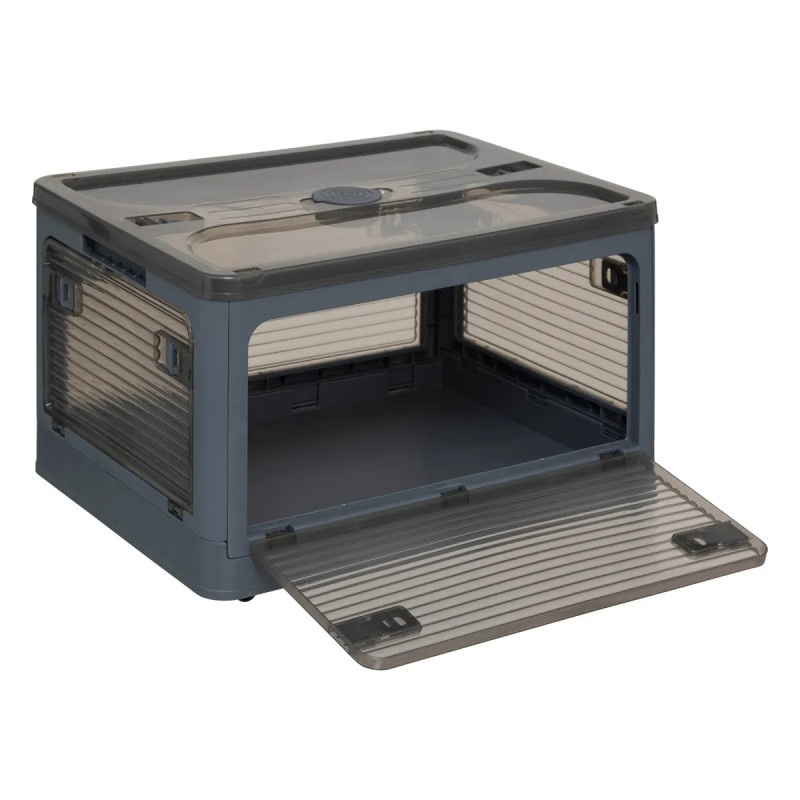 Boîte de rangement pliable en plastique empilable