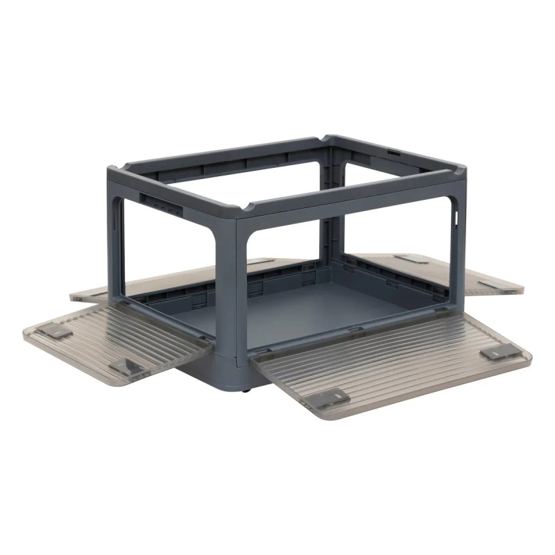 Boîte de rangement pliable en plastique empilable
