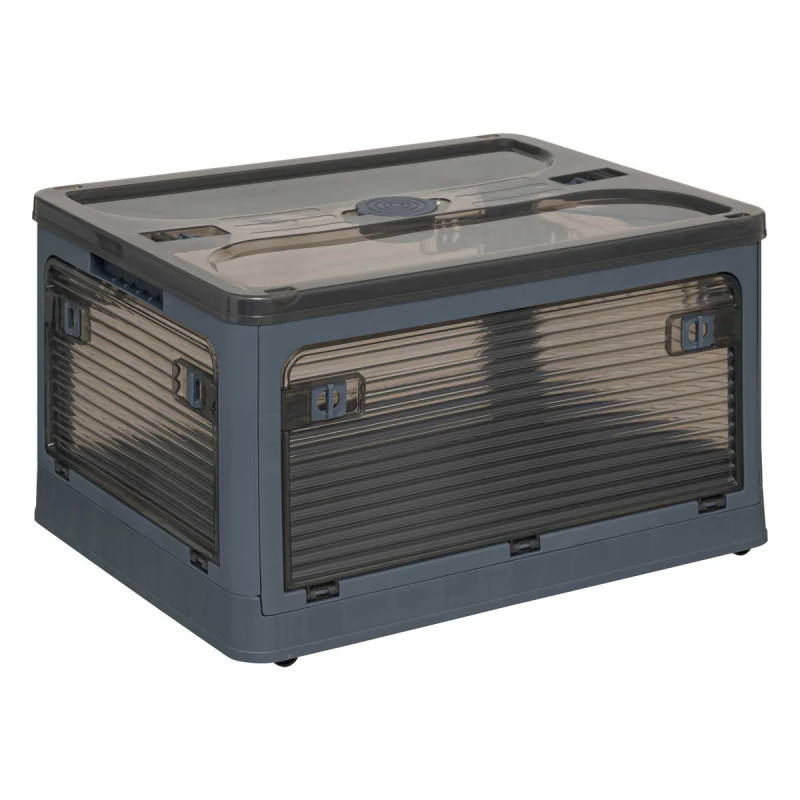Boîte de rangement pliable en plastique empilable