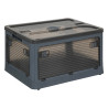 Boîte de rangement pliable en plastique empilable