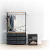 Boîte de rangement pliable en plastique empilable