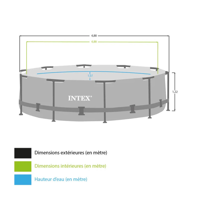 Piscine tubulaire Ultra XTR ronde Diam. 4,88 x H.1,22 m