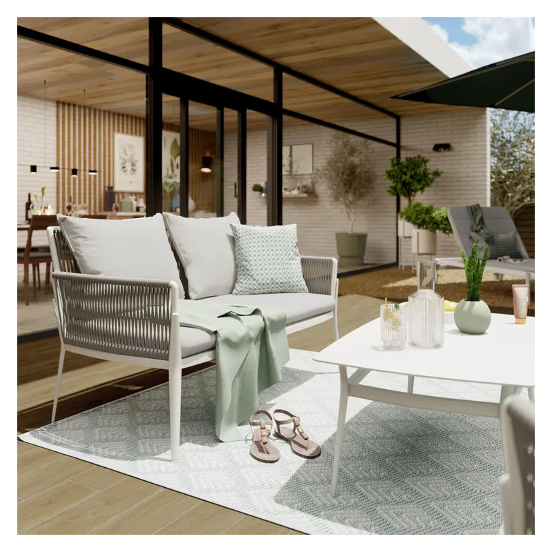 Salon de jardin - HYDRA NATERIAL - Beige - 4 personnes