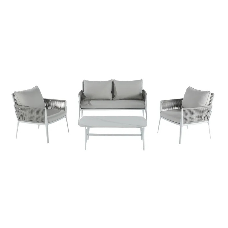 Salon de jardin - HYDRA NATERIAL - Beige - 4 personnes