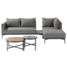 Salon de jardin - OLYROS NATERIAL - Gris foncé - 4 personnes