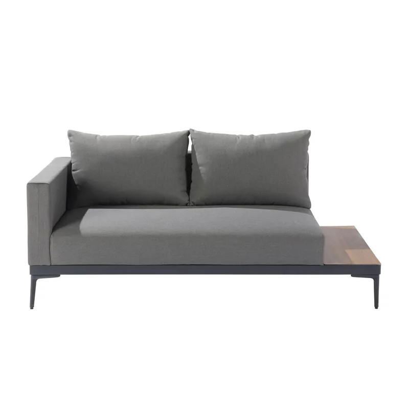 Salon de jardin - OLYROS NATERIAL - Gris foncé - 4 personnes