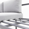 Salon d'angle en aluminium anthracite NAXOS II 10 personnes