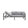 Salon d'angle en aluminium anthracite NAXOS II 10 personnes