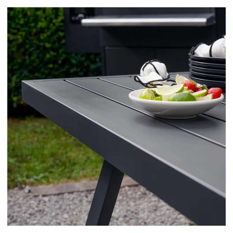 Salon d'angle en aluminium anthracite NAXOS II 10 personnes