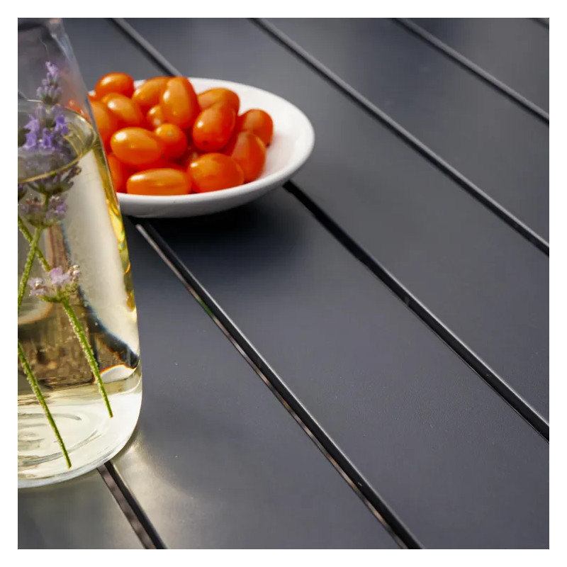 Salon d'angle en aluminium anthracite NAXOS II 10 personnes