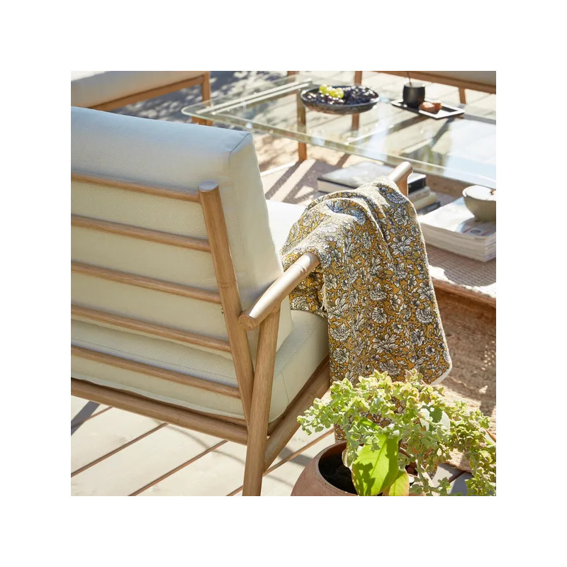 Salon de jardin - BAMBOO NATERIAL - Beige - 4 personnes