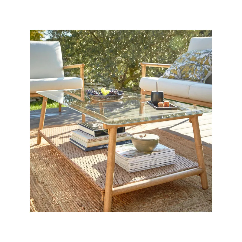 Salon de jardin - BAMBOO NATERIAL - Beige - 4 personnes