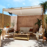 Salon de jardin - BAMBOO NATERIAL - Beige - 4 personnes