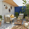 Salon de jardin - BAMBOO NATERIAL - Beige - 4 personnes