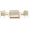 Salon de jardin - BAMBOO NATERIAL - Beige - 4 personnes