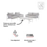 Salon de jardin - SIGMA NATERIAL - Blanc - 4 personnes