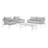 Salon de jardin - SIGMA NATERIAL - Blanc - 4 personnes