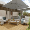 Salon de jardin - SIGMA NATERIAL - Blanc - 4 personnes
