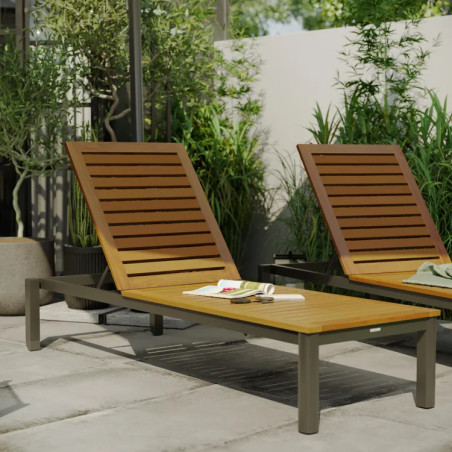 Bain de soleil en aluminium ORIS gris